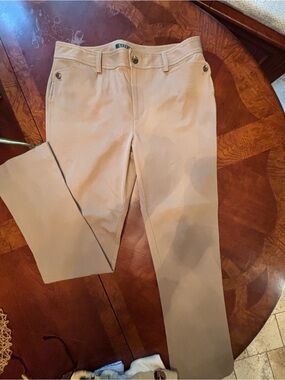Ralph Lauren Straight Leg Jeans in Light Beige